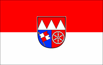 Die Flagge vom Regierungsbezirk Unterfranken