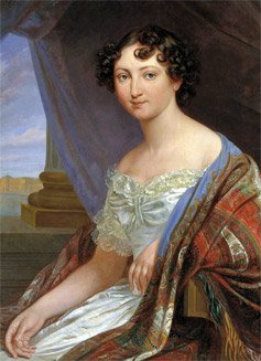 Gemälde der Großfürstin Anna Paulowna von Russland im Zentralen Staatlichen Kunst-Museum der Republik Kasachstan, gemalt von den Malern Pimen Nikitich Orlov oder Philip Osipovich Budkin