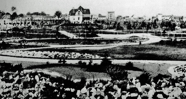 Historisches Foto aus dem Jahr 1906 vom Botanischen Garten Bremen am Osterdeich