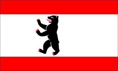 Flagge vom Stadtstaat Berlin
