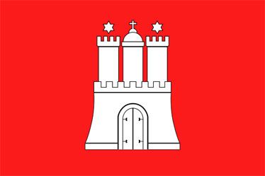 Flagge der Freien Hansestadt Hamburg