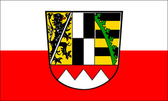 Die Flagge vom Regierungsbezirk Oberfranken