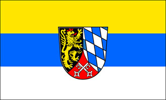 Die Flagge vom Regierungsbezirk Oberpfalz