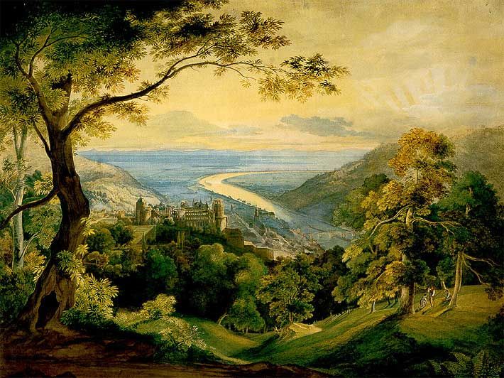 Das Heidelberger Schloss im Jahre 1815, gemalt vom deutschen Landschaftsmaler Carl Rottmann