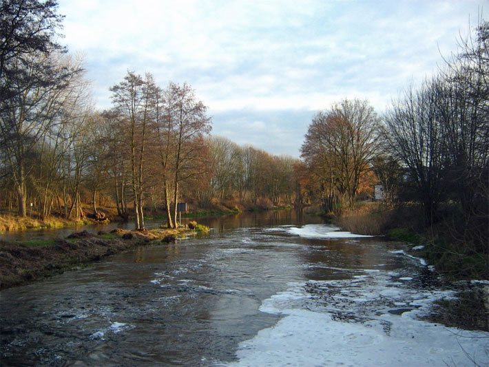 Der Schluß vom Malzer-Kanal bei Oranienburg im Naturpark Barnim