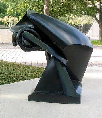 Schwarze Metallkunst-Skulptur The Large Horse von Raymond Duchamp-Villon