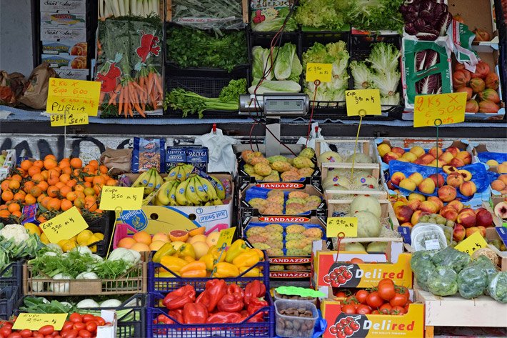 Obst- und Gemüsemarkt in Italien