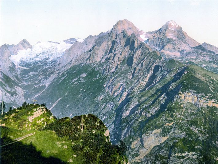 Aussichtspunkt Schachen im Wettersteingebirge in der Nähe von Garmisch-Partenkirchen und Elmau