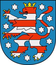 Wappen vom deutschen Bundesland Thüringen